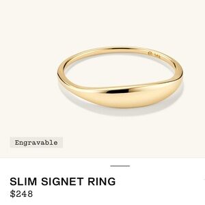 Mejuri Slim Signet Ring
